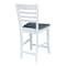 International Concepts Roma Counter Height Stool, 24" Seat Height, White/Heather gray S05-3102 - alternate 4